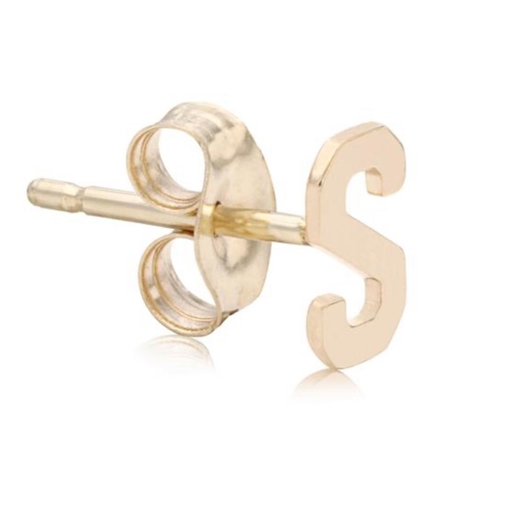 NWT “A” Initial Gold Stud - Picture 3 of 5